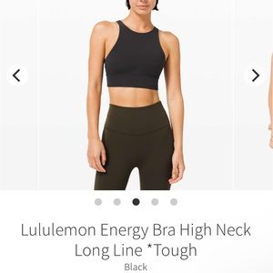 Lululemon Energy Longline High Neck Bra size 8